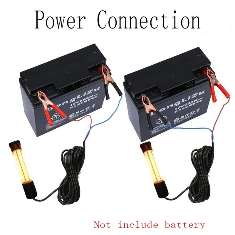 Shaddock Fishing ضوء صيد تحت الماء LED ضوء الحبار والروبيان 12V-24V 8W 1000 لومن ضوء سمك غاطس لمرسى ضوء كراپي فائق السطوع ضوء طعم ضوء زينة للقارب مع سلك بطول 6.6 ياردة لصيد السمك ليلاً - Image 4